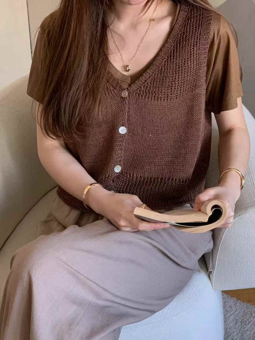 Knit Vest Jacket