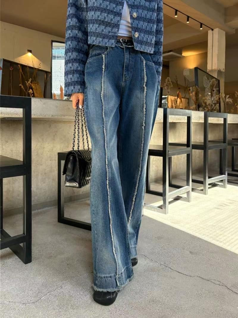 STRAIGHT LEG PATCH JEANS ** PRE-ORDER