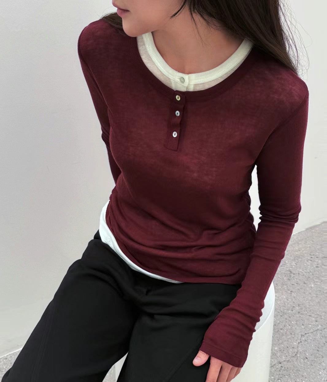 LAYERED BUTTON TOP **PRE-ORDER