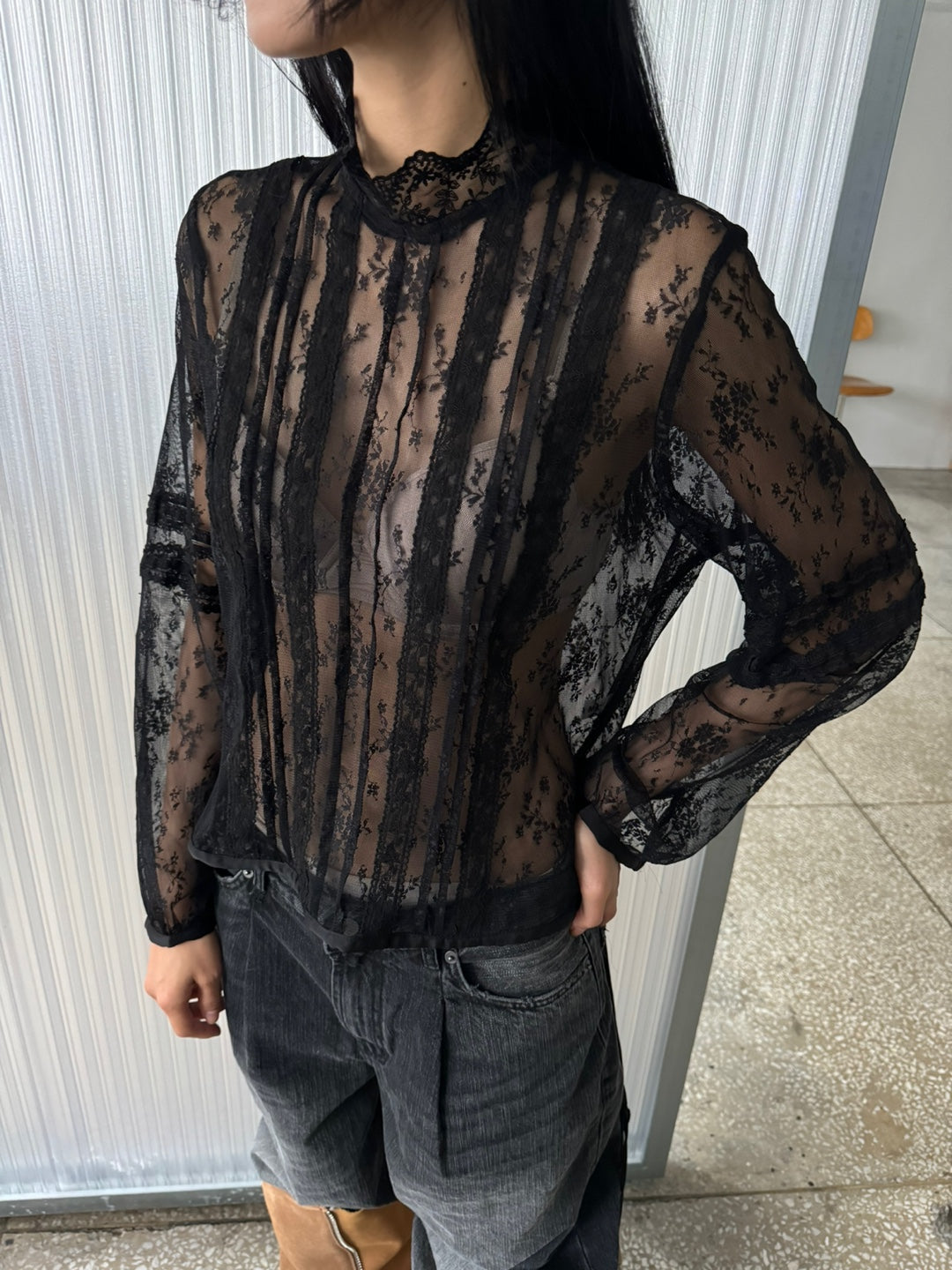 REVERSIBLE LACE SHIRT **PRE-ORDER