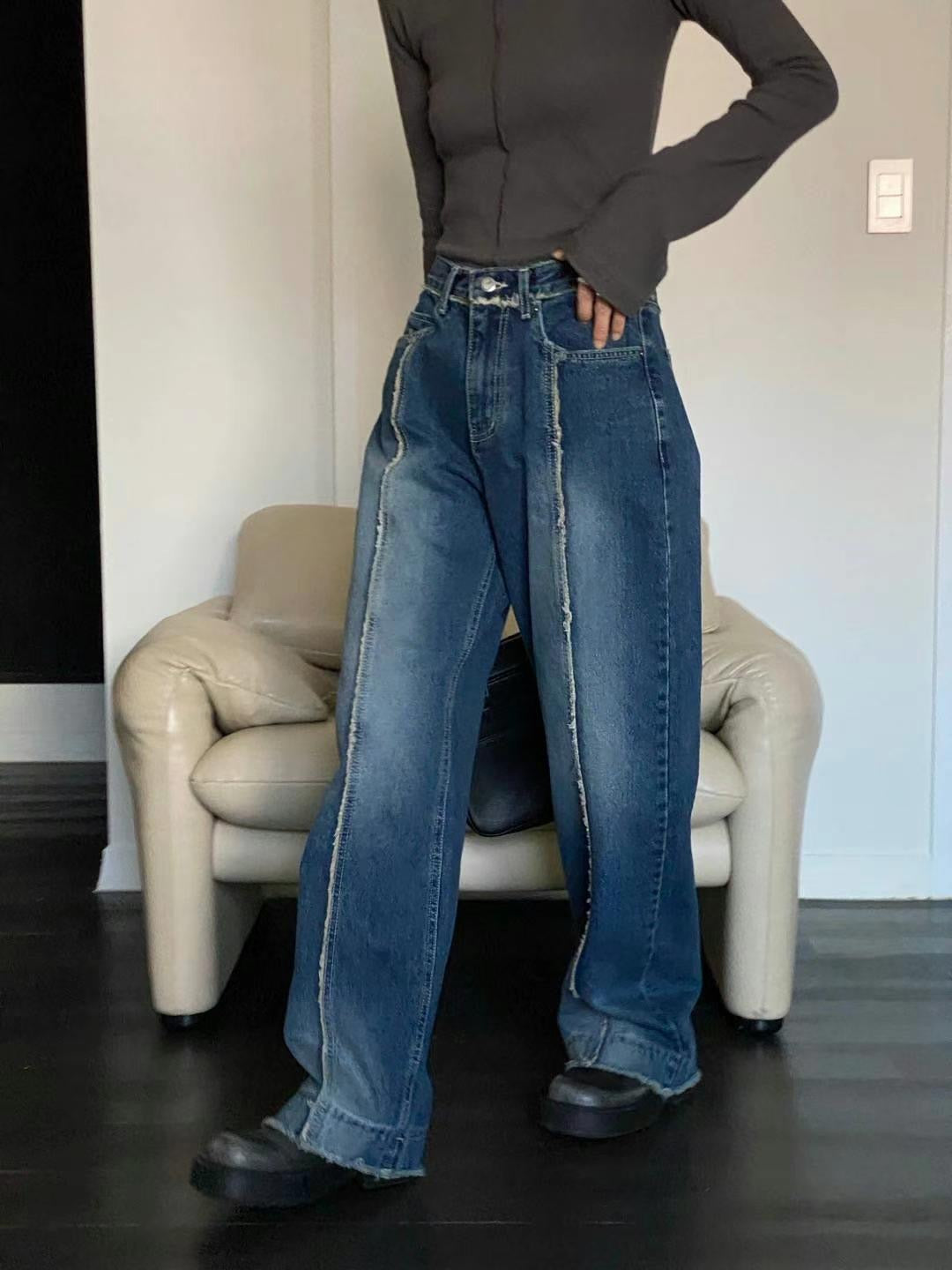 STRAIGHT LEG PATCH JEANS ** PRE-ORDER
