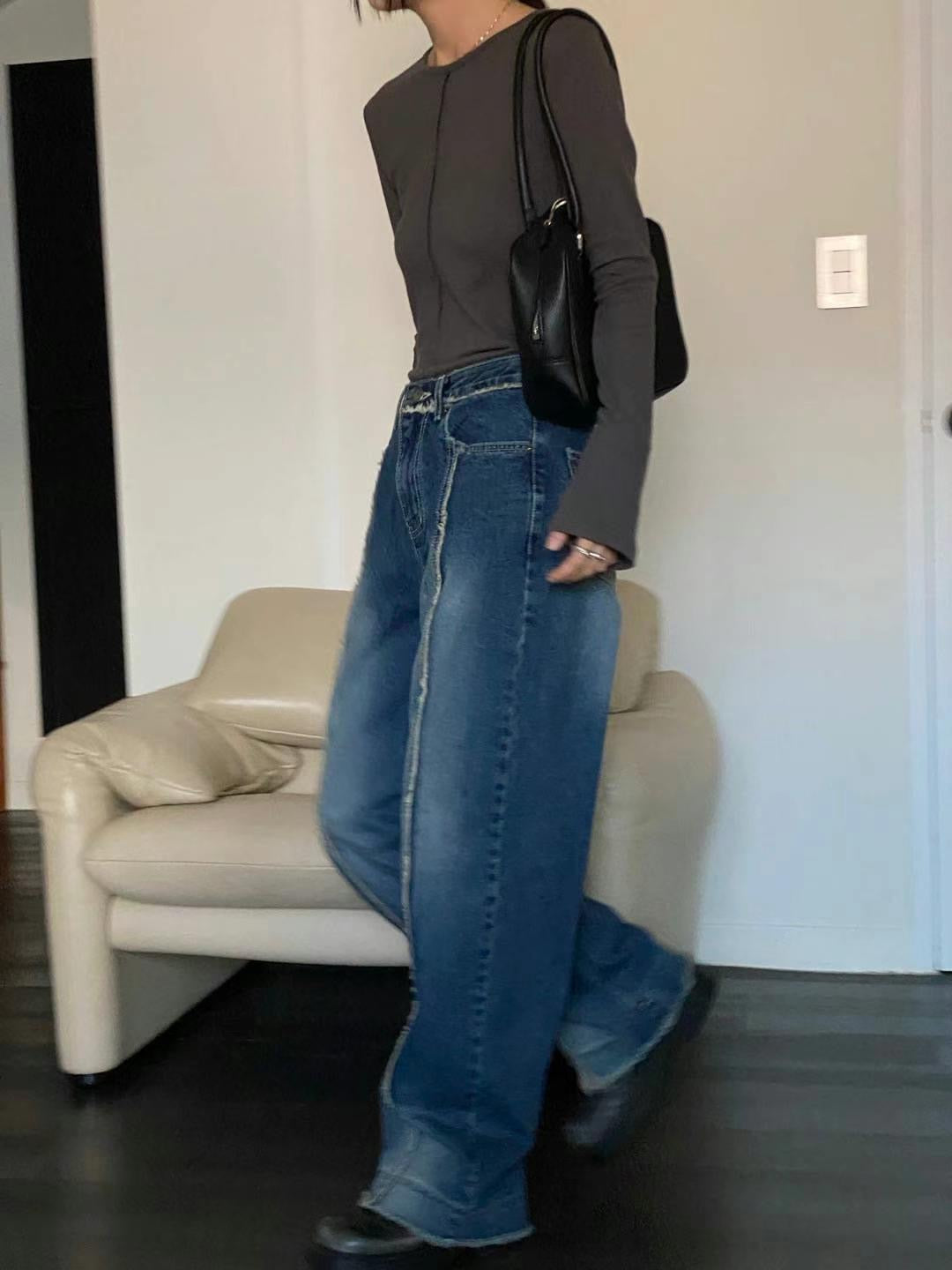 STRAIGHT LEG PATCH JEANS ** PRE-ORDER