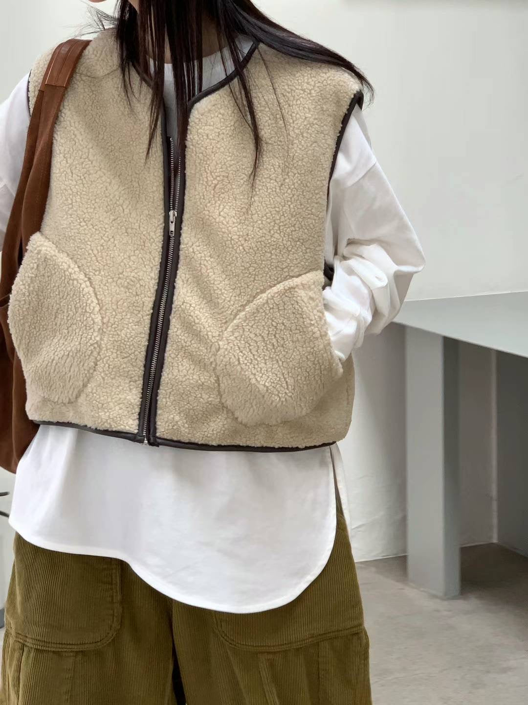 FLEECE VEST COAT