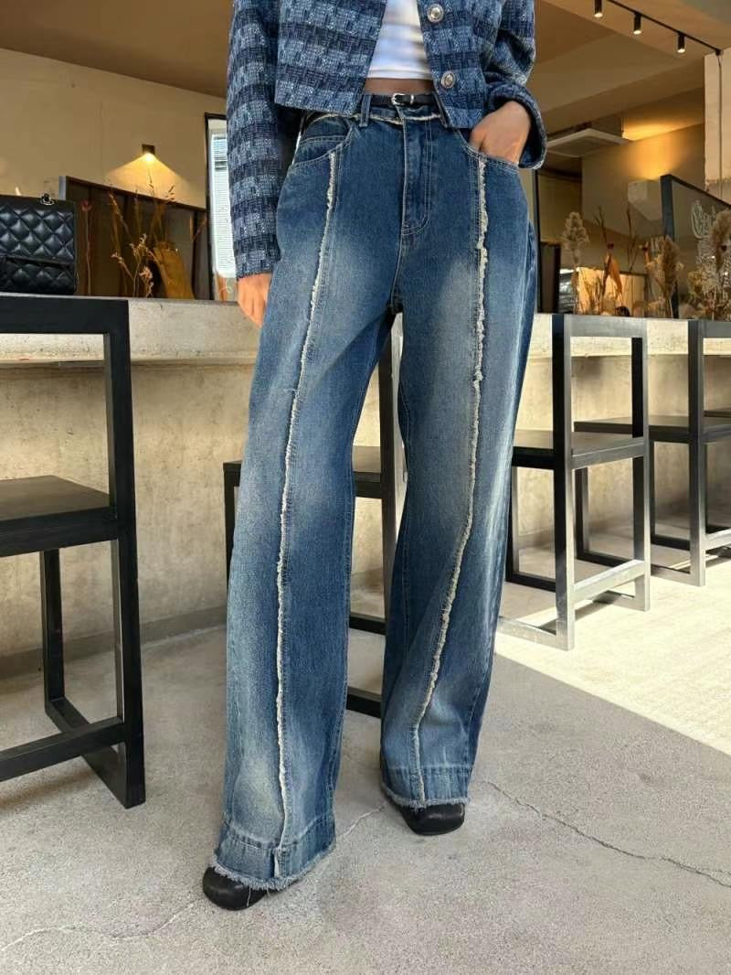 STRAIGHT LEG PATCH JEANS ** PRE-ORDER