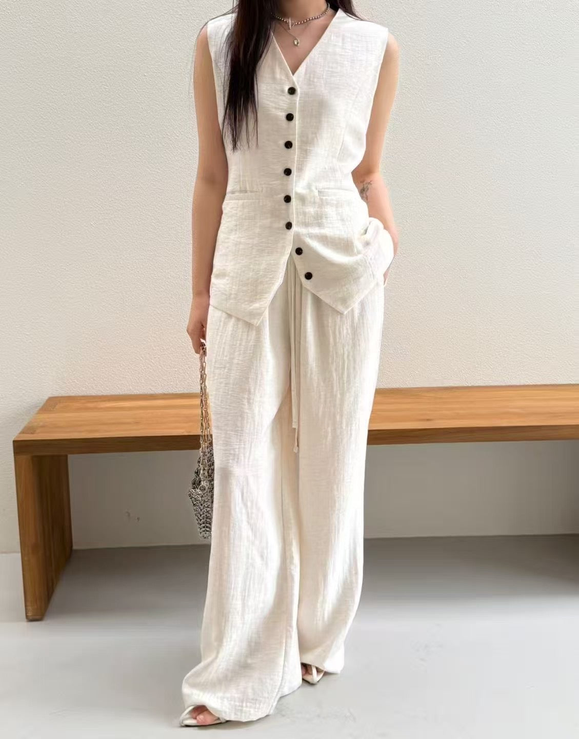 Cotton Linen Waistcoat