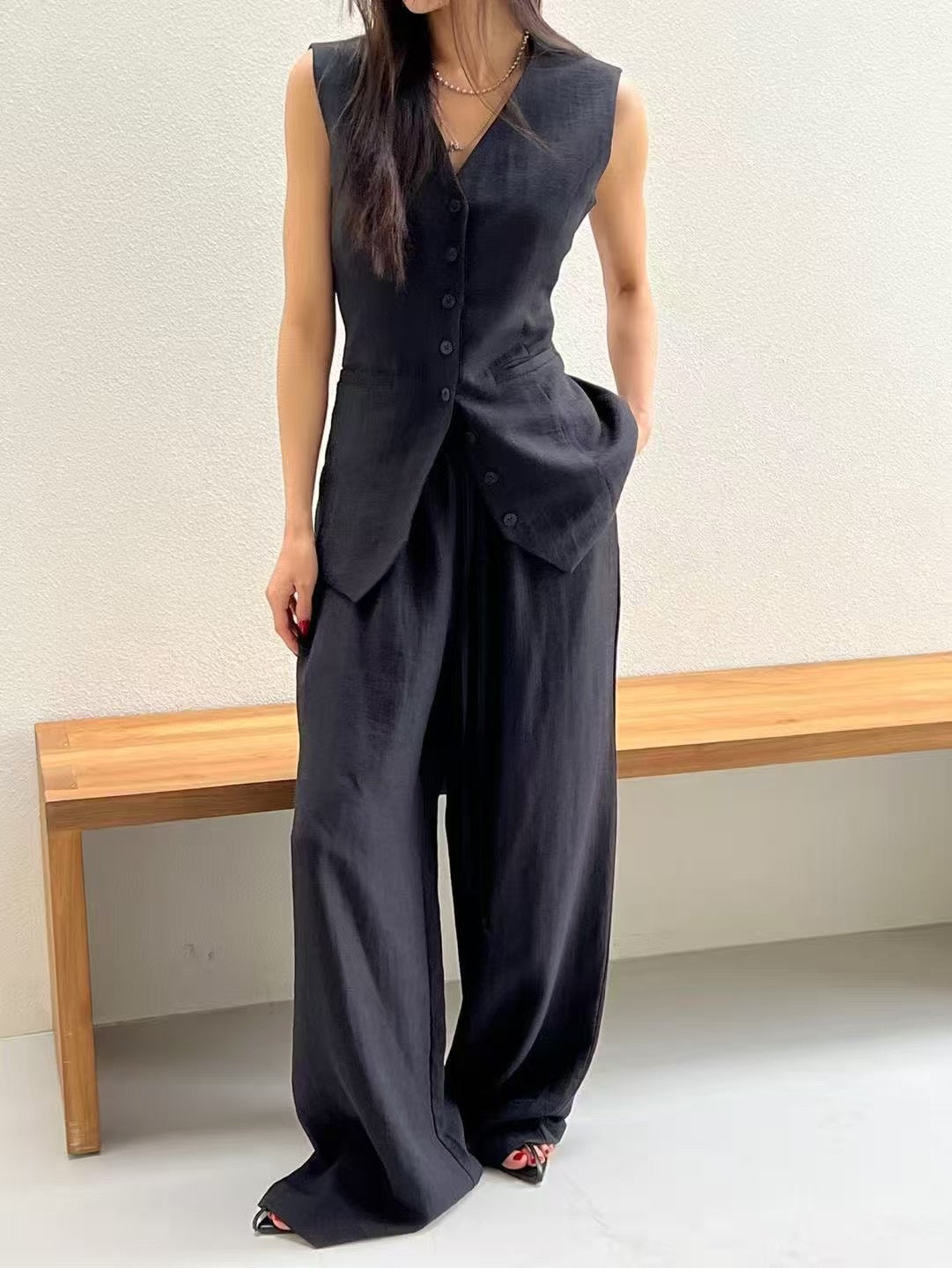 Cotton Linen Waistcoat