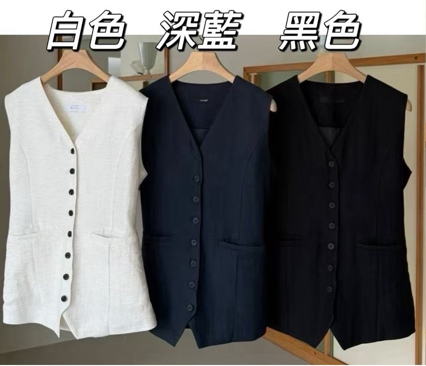 Cotton Linen Waistcoat