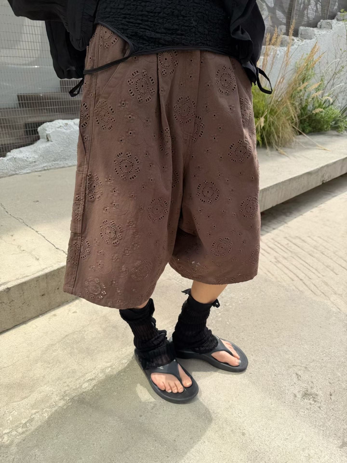 通花布料褲