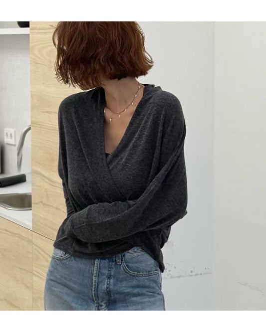Long Sleeve V Top