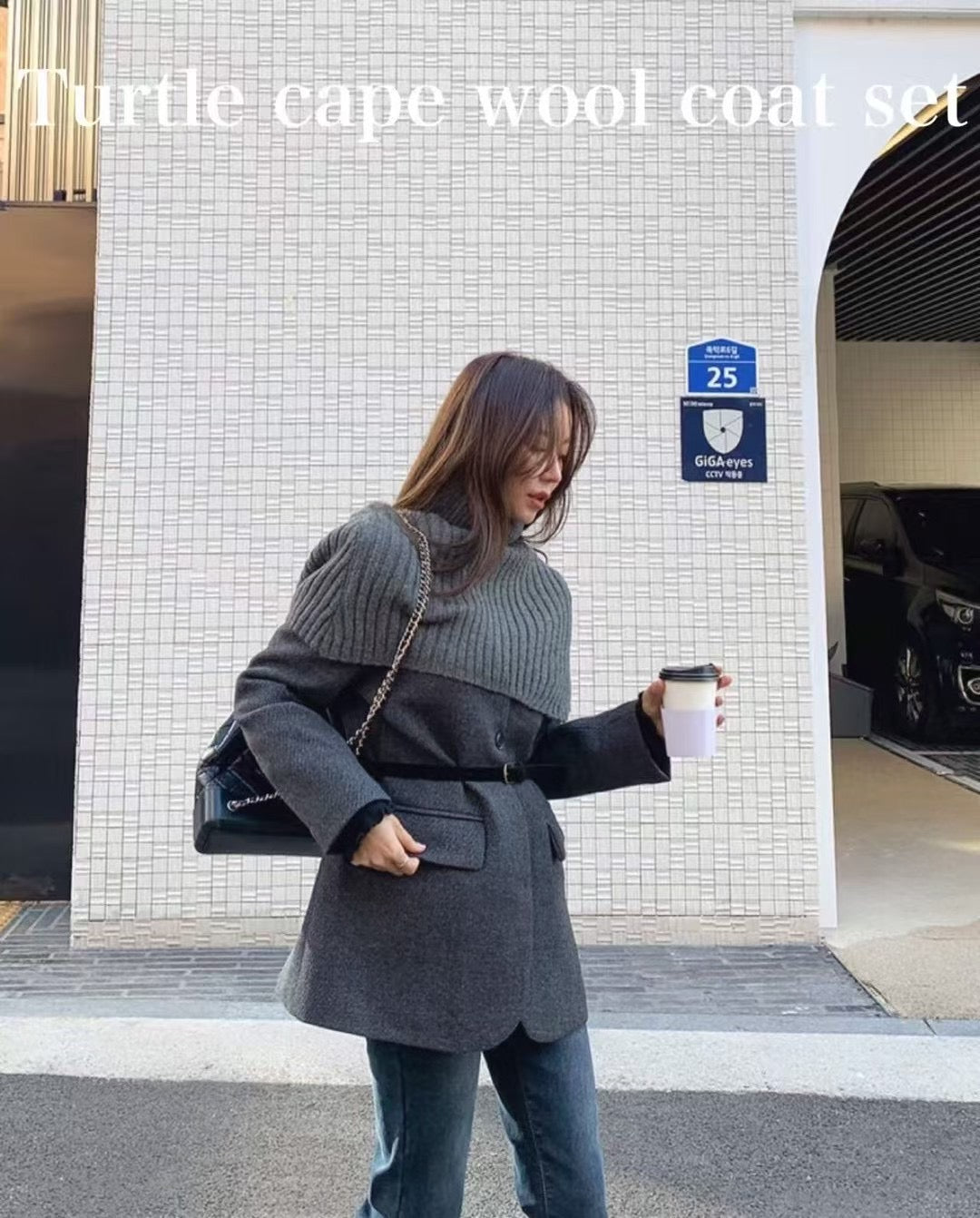 Wool Jacket with Cape