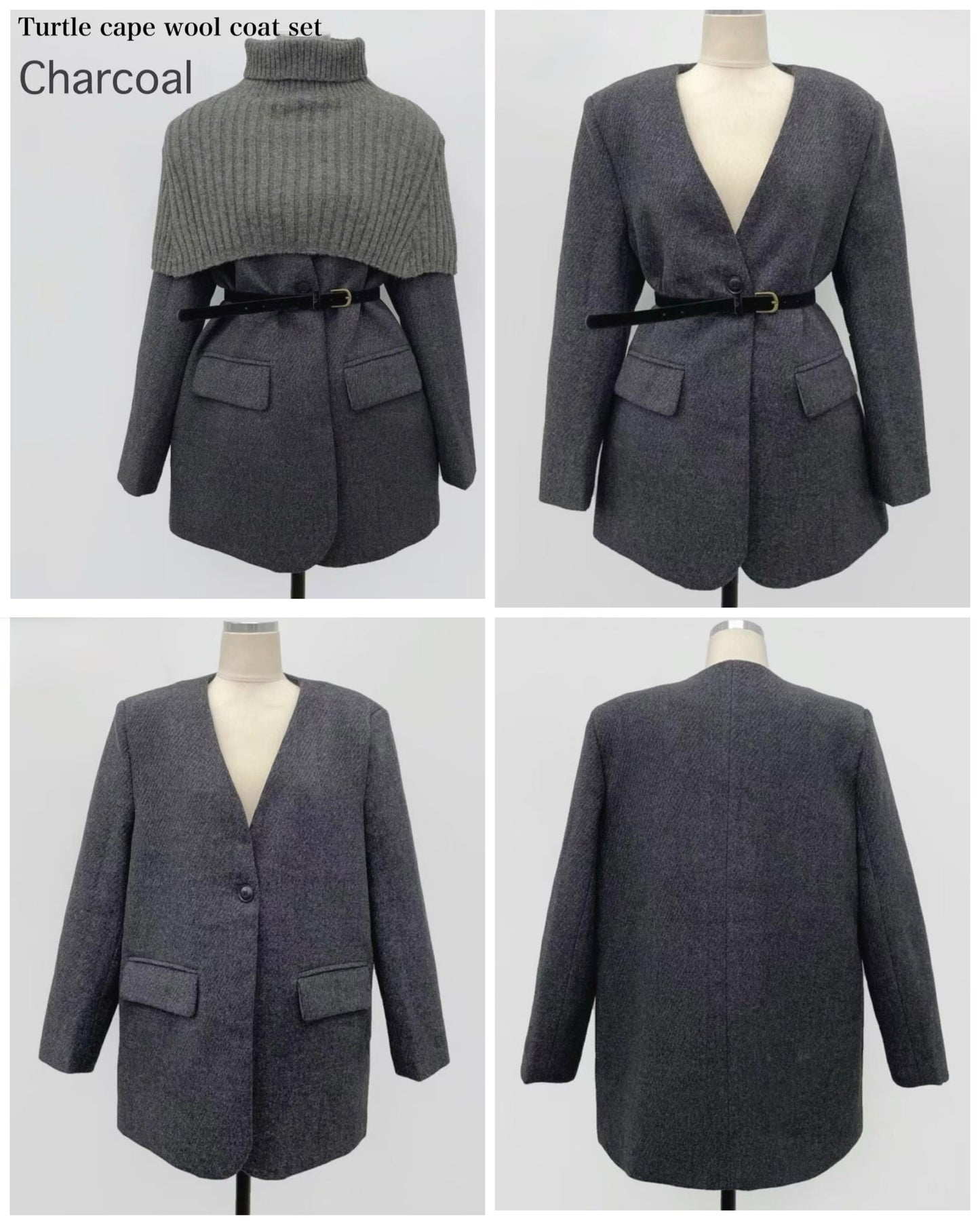 Wool Jacket with Cape