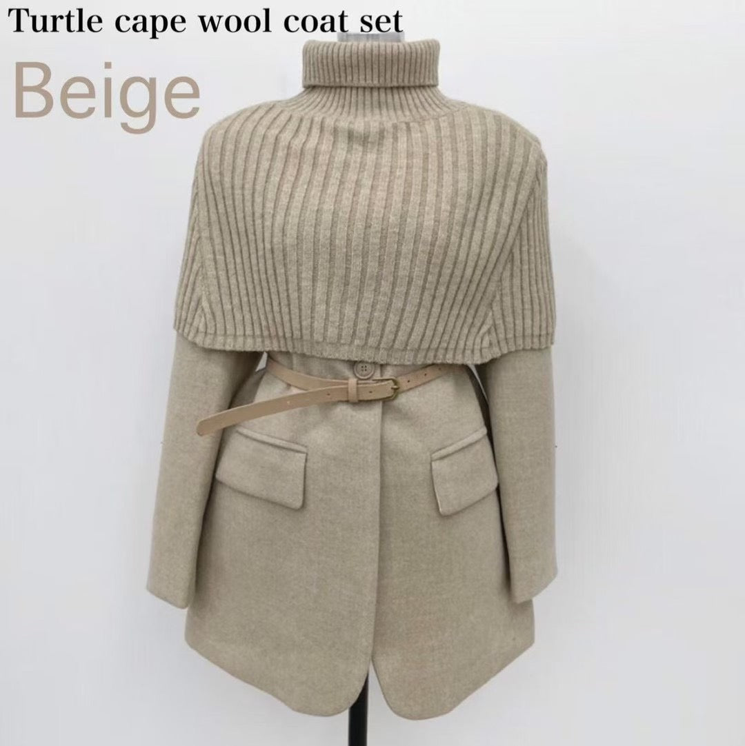 Wool Jacket with Cape