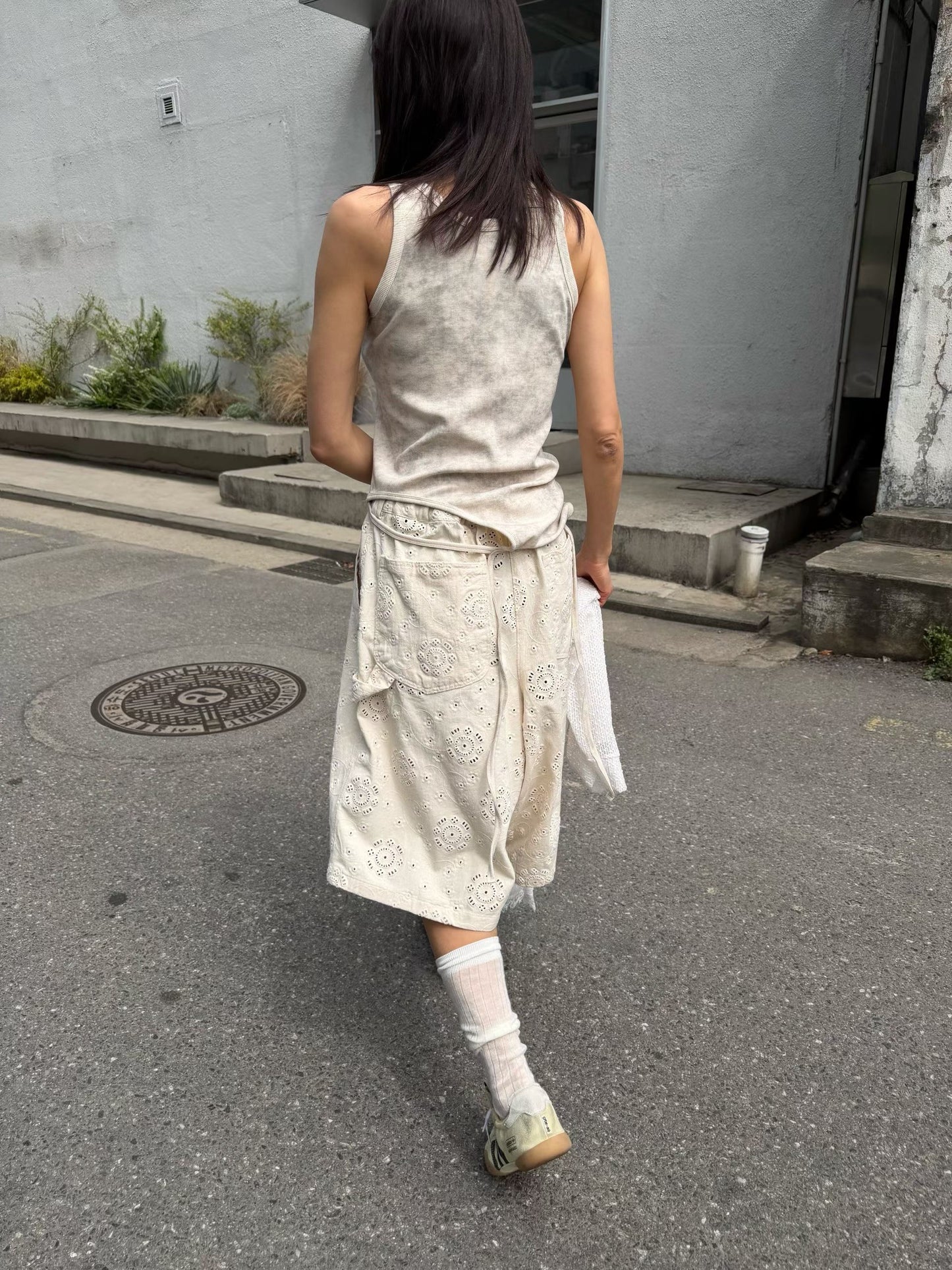 通花布料褲