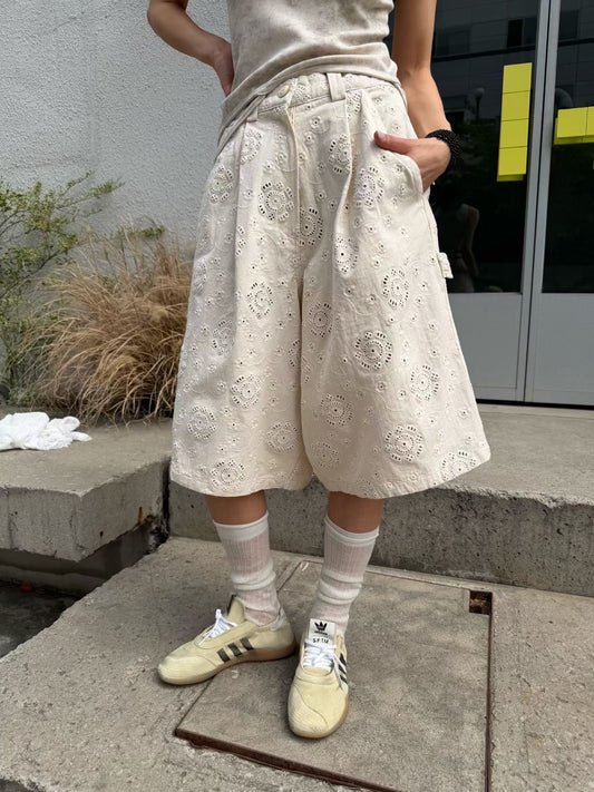 通花布料褲