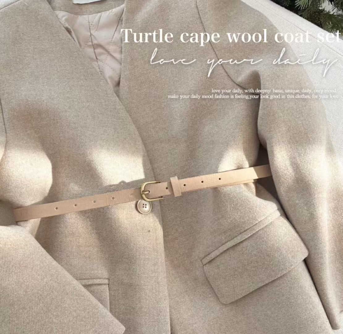 Wool Jacket with Cape